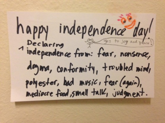 declaring independence